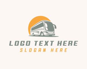 Bus Stops - Tourist Shuttle Bus logo design