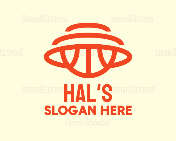 Orange Hoops Basketball Logo