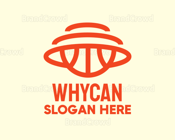 Orange Hoops Basketball Logo