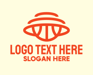 Orange Hoops Basketball logo design