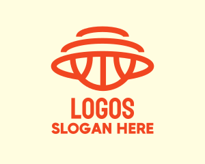 Orange Hoops Basketball Logo
