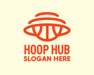 Hoop - Orange Hoops Basketball logo design