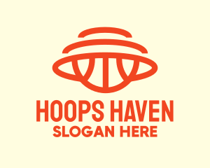 Basketball - Orange Hoops Basketball logo design
