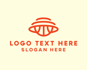 Orange Hoops Basketball logo design