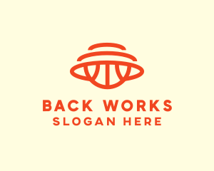 Orange Hoops Basketball logo design