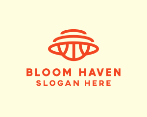 Orange Hoops Basketball logo design