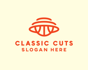 Orange Hoops Basketball logo design