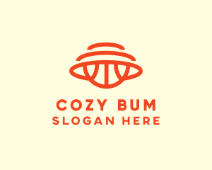 Orange Hoops Basketball logo design