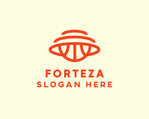 Orange Hoops Basketball logo design