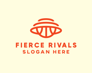 Orange Hoops Basketball logo design