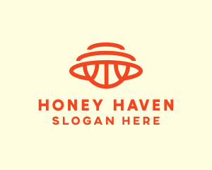 Orange Hoops Basketball logo design