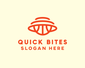 Orange Hoops Basketball logo design