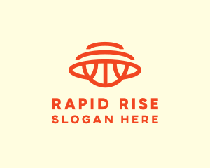 Orange Hoops Basketball logo design