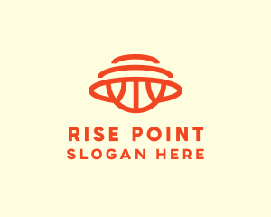 Orange Hoops Basketball logo design