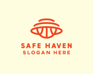 Orange Hoops Basketball logo design