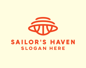 Orange Hoops Basketball logo design