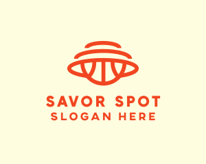 Orange Hoops Basketball logo design