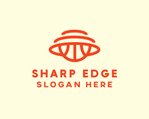 Orange Hoops Basketball logo design