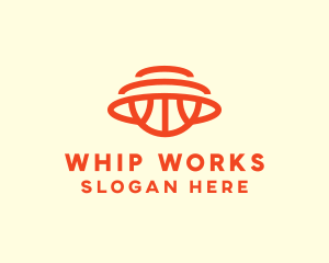 Orange Hoops Basketball logo design