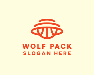 Orange Hoops Basketball logo design