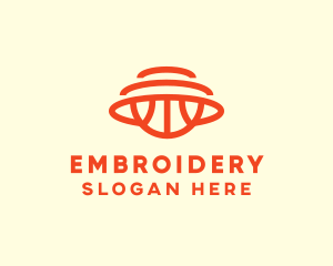 Orange Hoops Basketball logo design