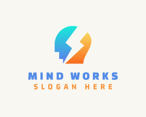 Mind - Power Thunder Mind logo design