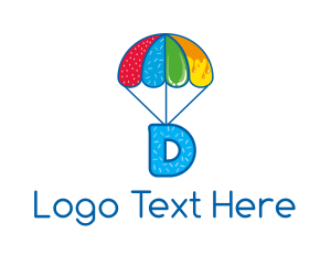 Parachute - Sweet Letter D logo design