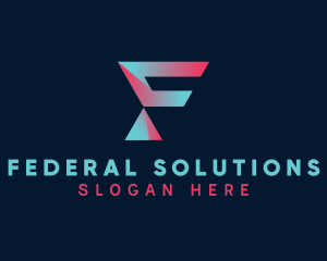 Digital Software Letter F logo design