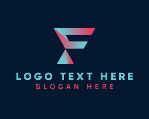 Futuristic - Digital Software Letter F logo design