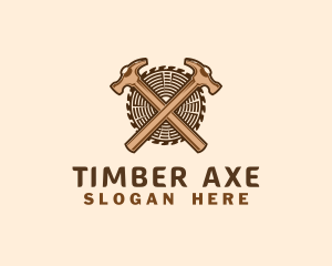 Hammer Saw Lumber logo design