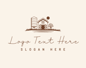Rural - Field Barn Silo logo design