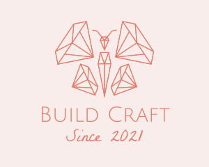 Butterfly Diamond Gem logo design