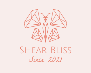 Butterfly Diamond Gem logo design