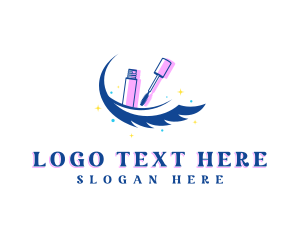 Mascara - Eyelash Mascara Makeup logo design