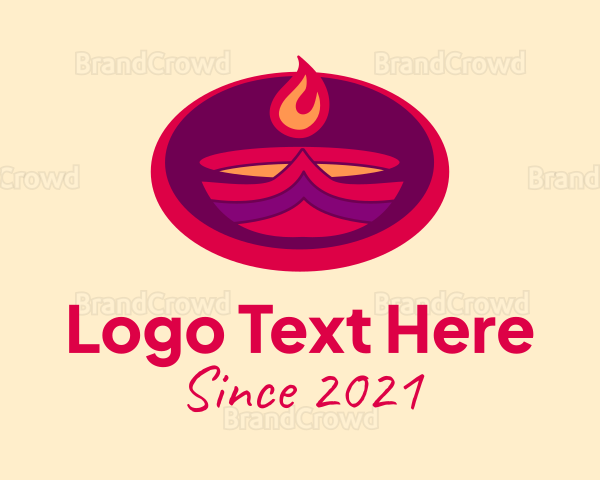 Blazing Flame Torch Logo