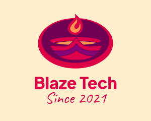 Blazing Flame Torch  logo design