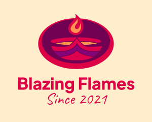 Blazing Flame Torch  logo design