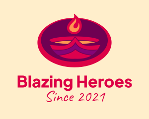 Blazing Flame Torch  logo design