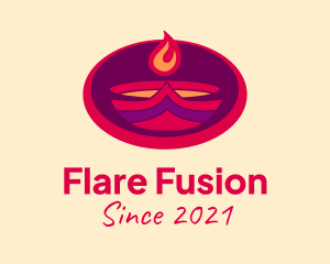 Blazing Flame Torch  logo design