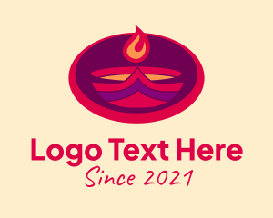 Heating - Blazing Flame Torch logo design