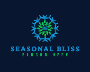 Season - Snowflake Leaf Cooling logo design