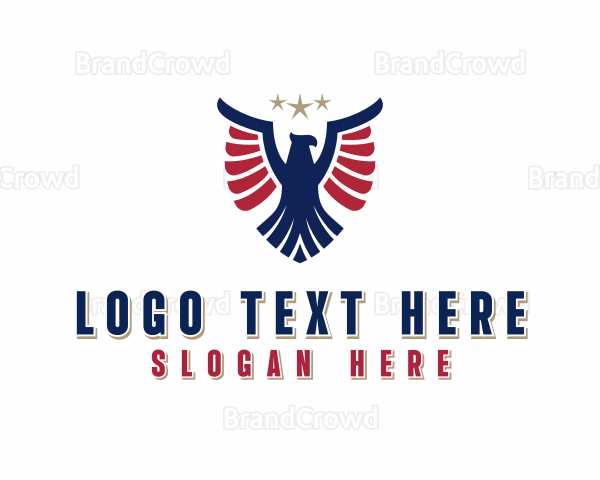 Patriotic Eagle Veteran Logo