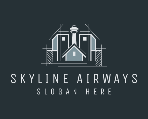 House Skyscraper Building  logo design