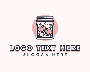 Food Blog - Heart Cookie Jar logo design