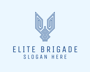 Brigade - Wing Crest Outline logo design