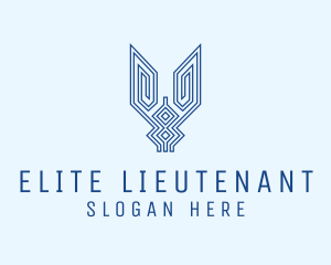 Lieutenant - Wing Crest Outline logo design