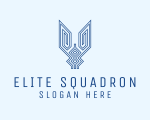 Squadron - Wing Crest Outline logo design