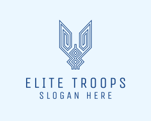 Troops - Wing Crest Outline logo design