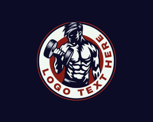 Weightlifter - Strong Man Workout logo design