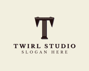 Stylish Studio Brand Letter T logo design